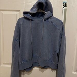 H&M Blue Cropped Hoodie